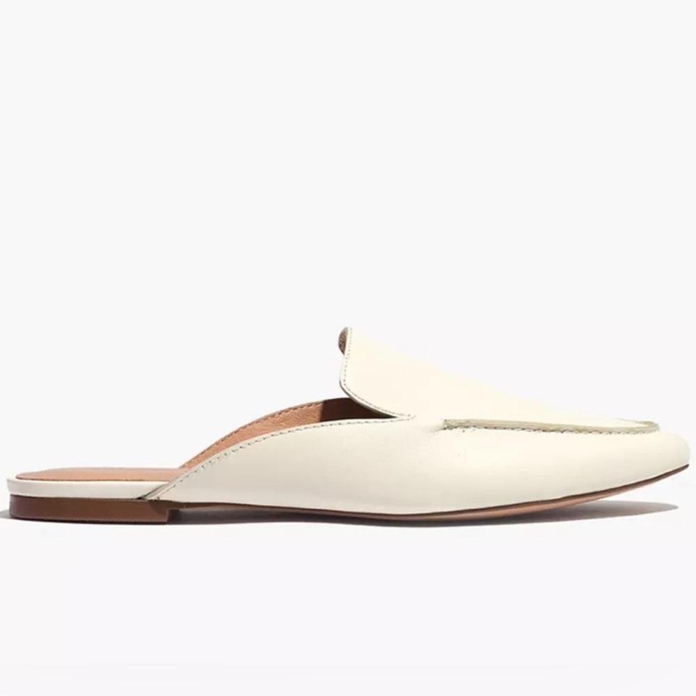 New Madewell Frances Skimmer Mule Ashen White Flats Size 8.5 M Women - Picture 2 of 6